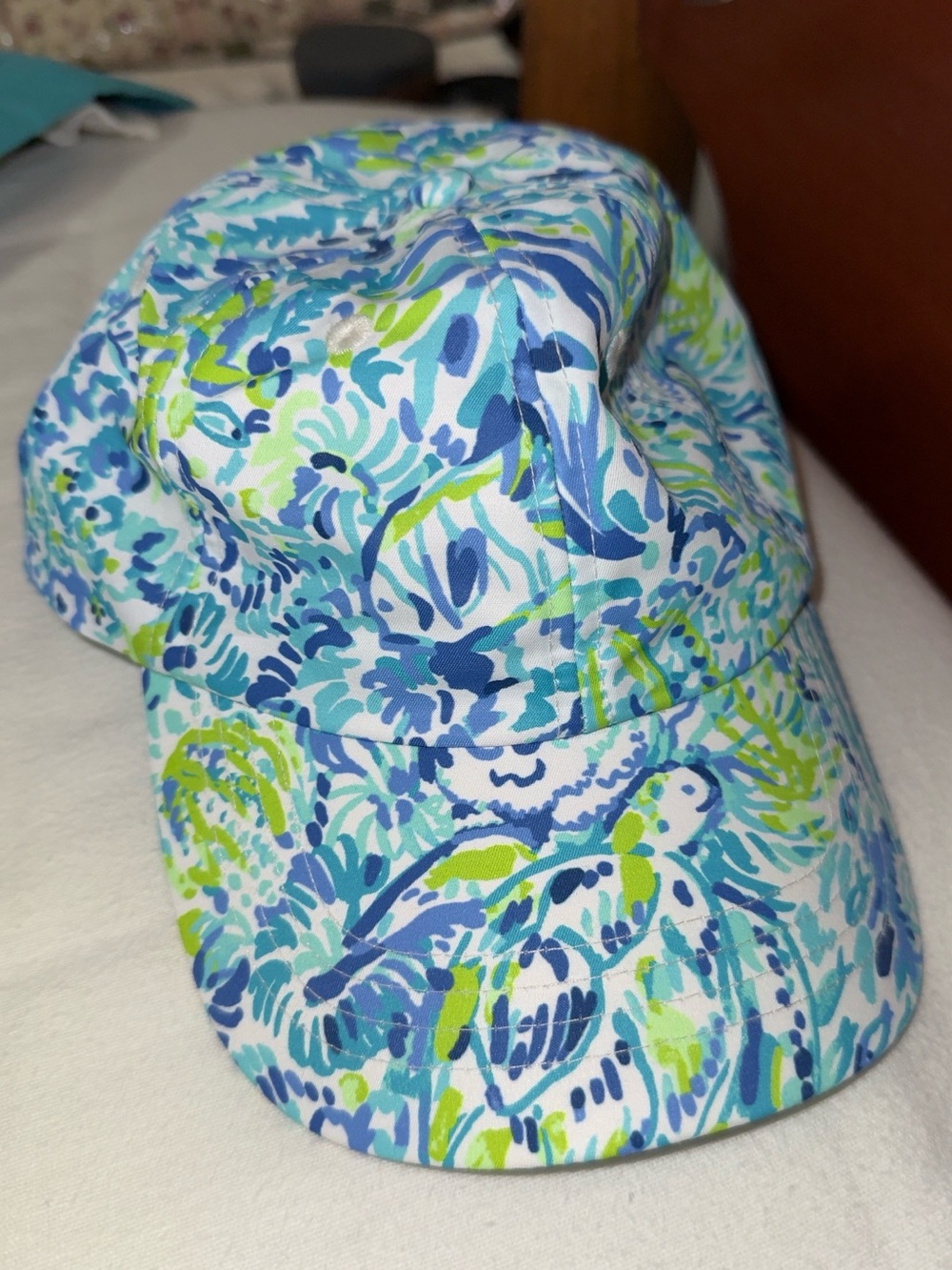 Lilly Pulitzer Women’s Multicolor Floral Adjustable Baseball Cap Green Blue